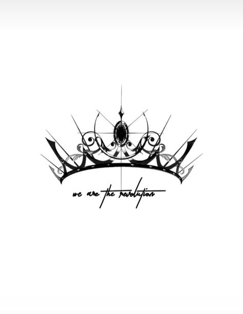 Blackpink Crown Drawing, Evil Queen Crown Tattoo, Crown Tattoo Line Art, Blackpink Crown Tattoo, Crown Neck Tattoos Women, Goddess Crown Tattoo, Dark Crown Drawing, Evil Crown Drawing, Dark Crown Tattoo