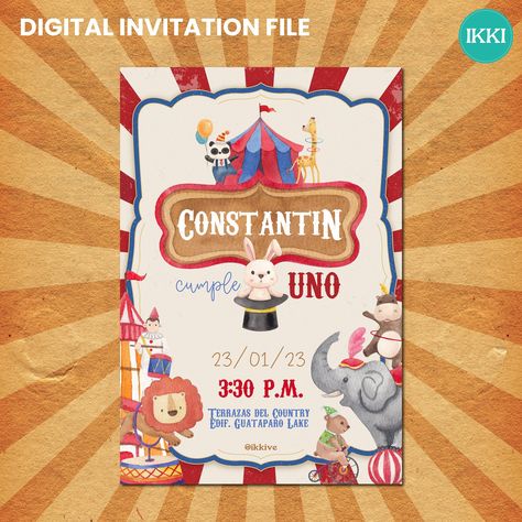 Circus Themed Party, Cirque Vintage, Circus Birthday Invitations, Circus Invitations, Party Animals, Circus Birthday, Circus Theme, Circus Party, Vintage Circus