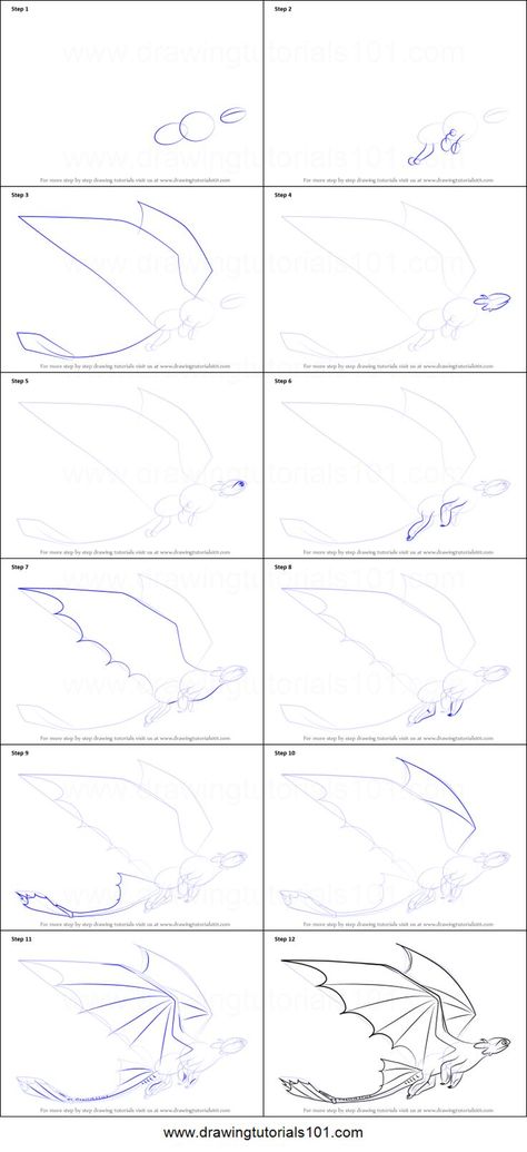 How to Draw Toothless Flying from How to Train Your Dragon printable step by step drawing sheet : DrawingTutorials101.com How To Draw Dragons From How To Train Your Dragon, Toothless Drawing Tutorial, How To Draw A Wyvern, Dragon Sketch Easy Step By Step, Toothless Drawing Reference, Dragon In Flight Drawing, How To Train Your Dragon Flying, How To Draw A Flying Dragon, Toothless Sketch Simple