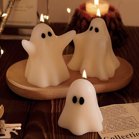 Faster shipping. Better service Halloween Party Essentials, Witchy Candles, Making Silicone Molds, Candle Halloween, Ghost Candles, Party Home Decoration, Halloween Facts, Formy Silikonowe, Creative Candles