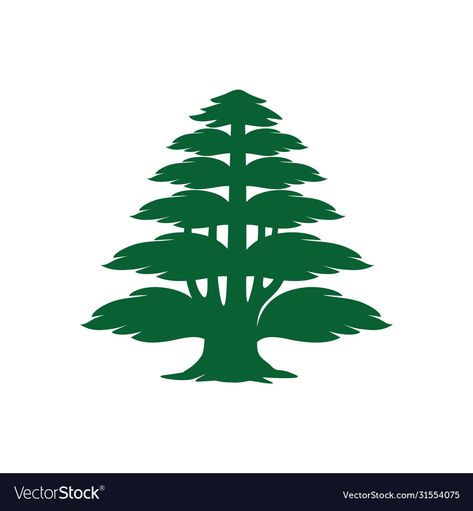 Cedar Lebanon, Lebanese Cedar Tree, Cedrus Libani, Lebanon Cedar, Cedar Tree, Tree Icon, Cottage Signs, Vector Silhouette, Logo Symbol