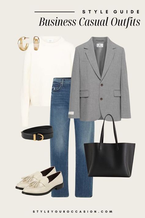 How To Create Business Casual Outfits: 20 Staple Pieces You Need Business Casual Capsule Wardrobe, Business Casual Capsule, Spring Business Casual Outfits, Casual Capsule Wardrobe, Wardrobe For Women, Black Blazer Outfit, Chic Work Outfit, Spring Business Casual, Create Business