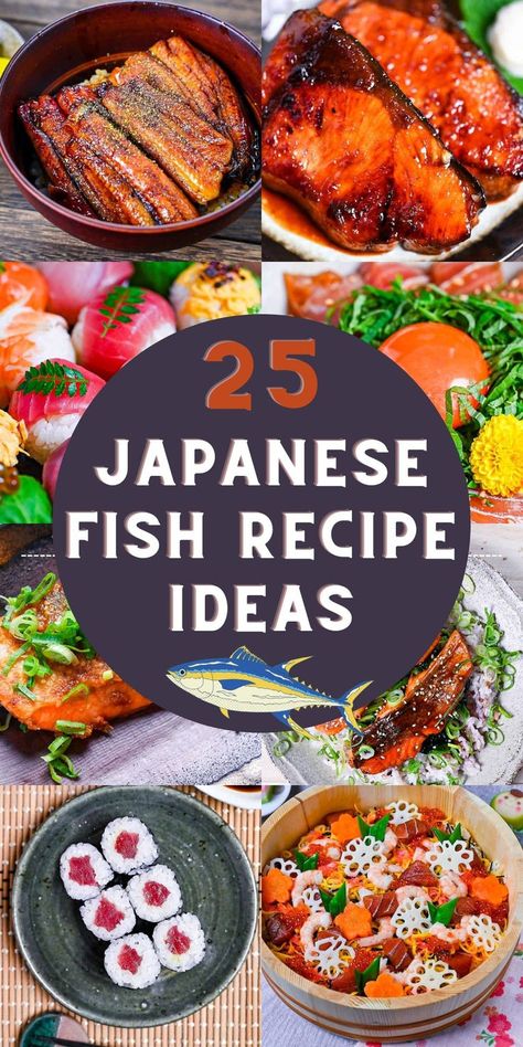 25 Japanese fish recipe ideas featuring unagi rice bowls, glazed salmon, sushi, sashimi platters, and vibrant seafood dishes. Salmon Japanese Recipe, Japanese Fish Recipe, Hoki Fish Recipe, Recipes For Seafood, Canned Fish Recipes, Japanese New Year Food, Japanese Appetizers, Japenese Food, Sea Bass Recipes