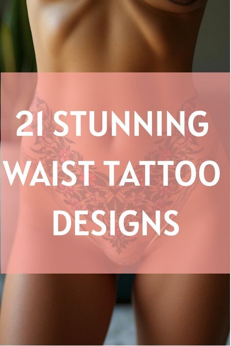 Feminine Waist Tattoo, Hip Wrap Around Tattoo, Tattoo Ideas Female Abdomen, Small Tattoos All Over Body Women, Womens Lower Stomach Tattoos, Women’s Tattoo Ideas Hip, Pelvic Tattoo Women, Rid Tattoo Women, Tattoo On Private Part Woman