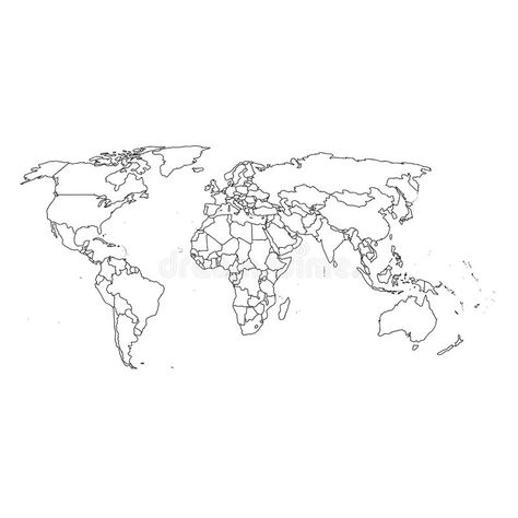 Detailed world map and borders vector illustration Free Printable World Map, Blank World Map, Printable World Map, Detailed World Map, Doll Shop, Scenery Wallpaper, Licorice, Among Us, Boundaries