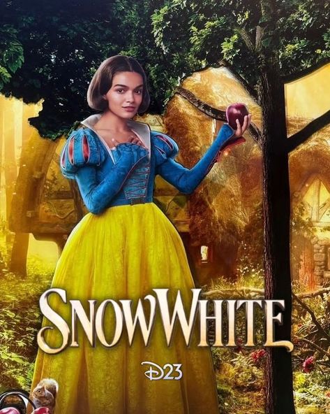 Disney's Snow White | Here's a closer look at the fastest one of all, her royal highness Snow White ❤️💙💛 D23s trailer was released to the audience, it was not... | Instagram Snow White Live Action, Snow White Movie, Action Movie Poster, Her Royal Highness, Broadway Costumes, Disney Live, Disney Princess Fan Art, Draw Together, Rachel Zegler