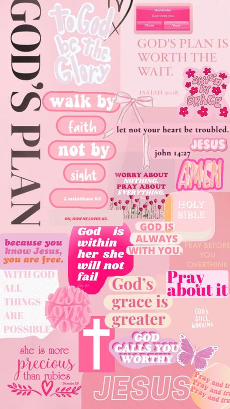 Happy Bible Quotes, Iphone Wallpaper Quotes Inspirational, Bible Quotes Background, Journal Bible Quotes, Cute Bible Verses, Pink Collage, Christian Iphone Wallpaper, Wallpaper Bible, Christian Quotes Wallpaper