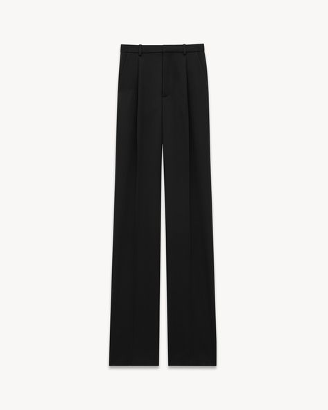 Pants in GRAIN DE POUDRE | Saint Laurent | YSL.com Fantasy Gowns, Black Pants, Saint Laurent, Grain, Online Store, Boutique, Pants, Quick Saves, Black