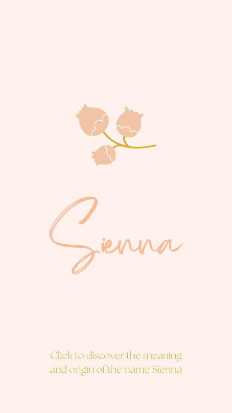 Discover the meaning and origin of the name Sienna. Sienna Name Meaning, Sienna Core Aesthetic, Sienna Aesthetic, Sienna Name, Sienna Core, S Girl Names, Motivational Bible Quotes, Baby Name Meaning