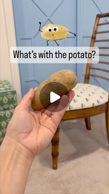 Christina on Instagram: "What in the world does a potato have to do with home decor? I used to love to make potato stamps as a kid, but this was the first time I’ve used one on fabric! Have to say, it was so easy that I’m thinking of making some pillows for the beds I just upholstered. I love the handmade vibe of the fabric in this otherwise precise and proper bedroom." Potato Stamps, Potato Stamp, A Potato, Potato, First Time, The One, The First, Stamp, I Love