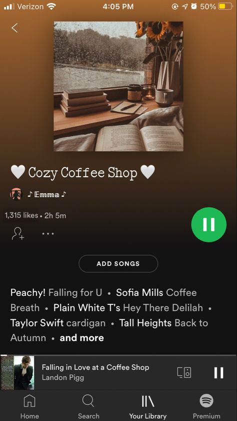 Coffee Shop Playlist, Plain White Ts, Cozy Coffee Shop, Playlist Ideas, Cozy Coffee, Music Sing, Mood Songs, Song Playlist, Music Playlist