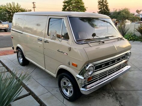 Ford Custom Van, Custom Vans For Sale, Ford Econoline Van, Vans Painted, Dana Point California, Econoline Van, Old School Vans, Dodge Van, Beach Cars