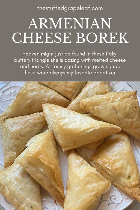 Armenian Appetizers, Armenian Dessert, Cheese Triangles, Heritage Recipes, Armenian Recipes, At Family, Grape Leaf, Favorite Appetizers, Healthy Eating Recipes