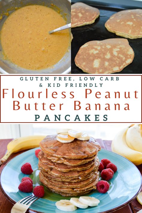 Banana Pancakes Without Flour, No Flour Banana Pancakes, Egg Free Banana Pancakes, Flour Free Pancakes, Banana Pancakes Flourless, Banana Pancakes 2 Ingredient, Healthy Banana Pancakes 3 Ingredients, Peanut Butter Banana Breakfast, Healthy Kids Pancakes