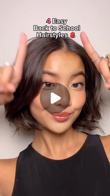 Cute Hairstyles For Hair Short, Stxph.h Hairstyle, Steph Hui Hair, Back 2 School Hairstyles, Cute Hairstyles Short Hair, Cute Lazy Hairstyles, Steph Hui, Lazy Hairstyles, Hair School