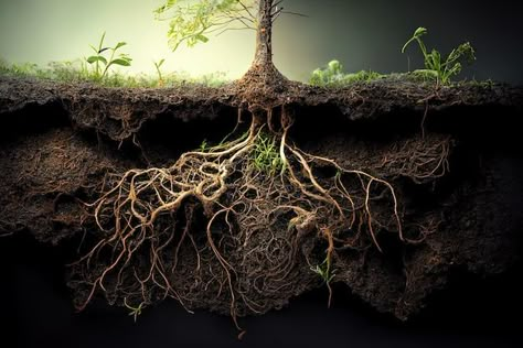 Tree With Roots, Grass Species, Calm Place, Nitrogen Cycle, Grass Roots, Plant Cell, Plant Growing, Horror Book, Root Growth