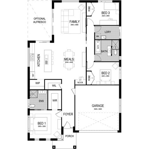 Montgomery Homes, 4 Bedroom House Plans, Alfresco Area, Granny Flat, 4 Bedroom House, Bedroom House Plans, Open Plan Living, Open Plan, 4 Bed