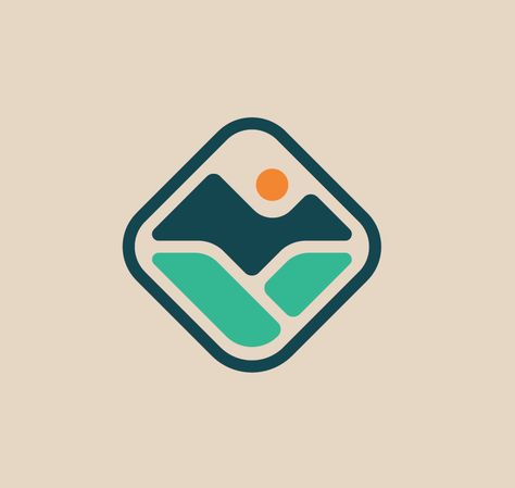 Outdoor Logos, Mountain Logos, Logos Inspiration, Cafe Logo, Natural Logo, App Logo, Badge Design, Logo Illustration, Logo Concept