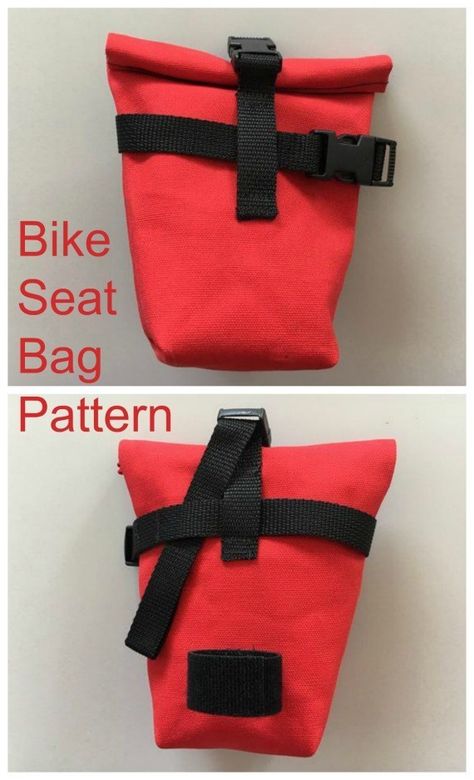 Genius bag to sew for cyclists. Small bag that fits under the bike seat so it's safe and secure and not in the way, but gives added storage or a bike to keep all your bits and pieces. Great stocking stuffer gift idea to sew for cyclists and kids. #BagSewingPattern #SportsBagSewingPattern #EasySewingPattern #QuickSewingPattern #SewABikeSeatBag #SewingForCyclists #EasyBagPattern #GiftsToSew #BikeSeatBag #SewASmallBag Diy Bicycle Accessories, Bicycle Bag Pattern, Bike Bag Pattern, Bike Accessories Diy, Bike Seat Bag, Bike Bags, Biking Diy, T Bag, Treat Pouch