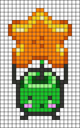 Alpha pattern #147621 | BraceletBook Stardew Chicken Pixel Art, Sims Pixel Art, Junimo Stardew Valley Crochet, Junimo Crochet Pattern, 20 By 20 Pixel Art, Pixel Art Pattern Stardew Valley, Alpha Patterns Stardew Valley, Crochet Stardew Valley Pattern, Video Game Alpha Pattern