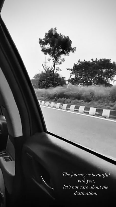 Car Aesthetic Quotes, Happy Journey Story Ideas, Aesthetic Road Captions, Old Pic Quotes Instagram, Road Snap Captions, Car Quotes For Instagram Captions, New Car Captions Instagram Story, Lines For Instagram Post, Morning Road Snap