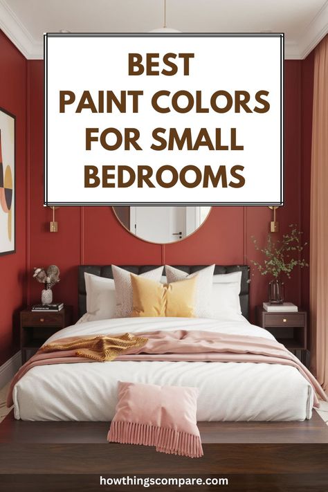 9 Amazing Paint Colors For Small Bedrooms – howthingscompare.com Colors For Small Bedrooms, Paint Colors For Small Bedrooms, Small Room Paint Color, Small Bedroom Color Ideas, Small Room Colors, Small Bedroom Paint Colors, Girls Bedroom Paint Colors, Relaxing Paint Colors, Room Color Ideas Bedroom