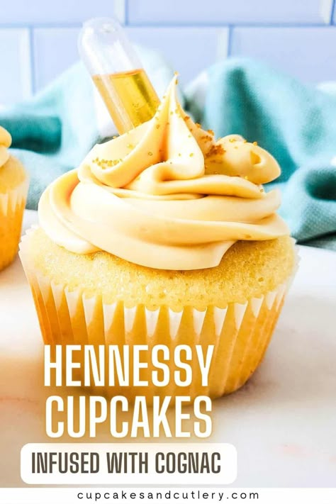 Alcohol Frosting Recipes, Horchata Cupcakes Recipe, Tequila Cupcakes Recipe, Liquor Cupcakes Ideas, Hennessy Infused Cake Recipe, Infused Cupcakes Recipes Alcohol, Alcoholic Cakes Recipes, Boosie Cupcakes, Alcohol Dessert Recipes