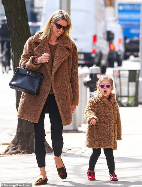 Nikki Hilton, Lily Grace, Nicky Hilton, Mama Style, Style Coat, Black Stockings, Teddy Coat, Camel Coat, Brown Coat