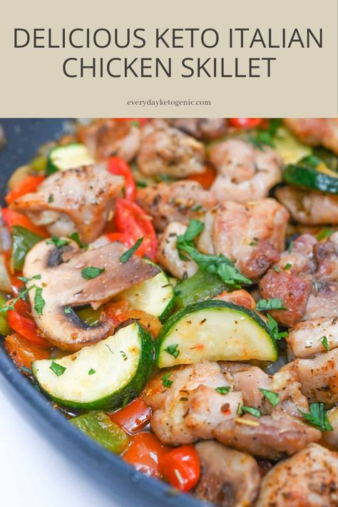 Looking for an easy keto meal that packs plenty of flavor? This Keto Italian Chicken Skillet will become your new favorite! Tender chicken comes simmered in zesty herbs and tossed with fresh vegetables, making it an ideal low-carb meal for any night of the week. Quick to prepare, it's perfect for busy moms or anyone wanting a flavorful yet healthy dining option. With just the right blend of spices, you won't miss the carbs! Try this delicious recipe and enjoy your keto journey with authentic Italian flair. Keto Italian Chicken, Keto Italian, Chicken Skillet Recipes, Chicken Alfredo Recipes, Chicken Skillet, Italian Herbs, Leftover Rotisserie Chicken, Low Carb Chicken Recipes, Curry Spices