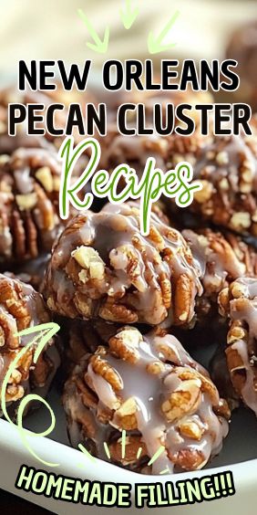 New Orleans Pecan Cluster Chocolate Pecan Clusters Candy Recipes, Sea Salted Praline Pecan Clusters, Creamy Pecan Pralines, Pecan Clusters Easy, New Orleans Pecan Clusters, Recipes Using Pecans, Butter Toffee Pecans, Pecan Clusters Recipe, Pecan Toffee Recipe