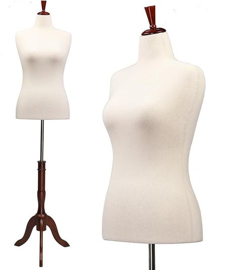 Amazon.com: Bonnlo Female Dress Form Size 10-16, Adjustable Height Torso Body with Upgraded Tripod Stand, Medium Size Mannequin for sewing and display (14-16, Cream1) : Arts, Crafts & Sewing Women Mannequin, Adjustable Dress Form, Sewing Dress Form, Dress Mannequin, Mannequin Torso, Resale Clothing, Adjustable Dress, Mannequin Display, Display Mannequins