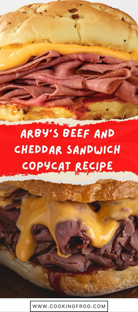 Arbys Ham And Cheddar, Arby’s Cheddar Sauce, Roast Beef And Cheese Sandwich, Arby’s Roast Beef Sandwiches At Home, Arby’s Roast Beef Recipe, Arby's Roast Beef Copycat, Arbys Copycat Beef And Cheddar, Copycat Arby Roast Beef, Arbys Cheddar Sauce Copycat