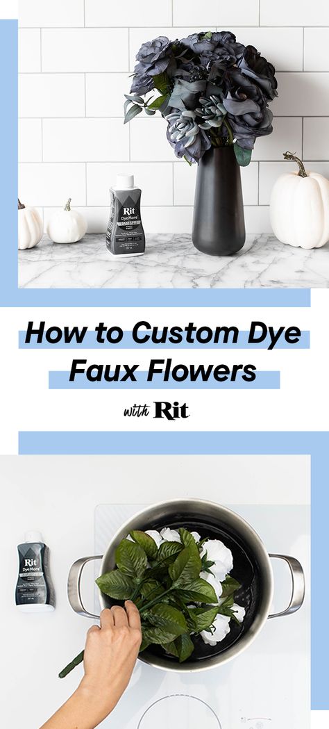 Spray Painted Fake Flowers, How To Dye Fake Flowers, How To Dye Artificial Flowers, Spray Paint Faux Flowers, Painting Faux Flowers, Diy Fake Flowers, Faux Flowers Diy, Fake Flowers Diy, Dye Flowers