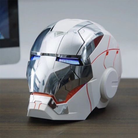 Half Masks, Iron Man Mask, Iron Men 1, Iron Man Helmet, Metal Mask, Mask White, Clothes Wishlist, White Mask, Marvel Iron Man