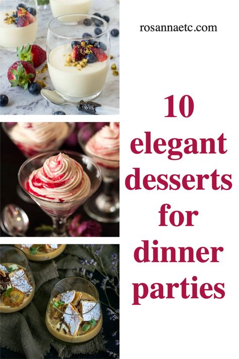 Elegant Christmas Dessert, Fancy Desserts Recipes, New Year's Desserts, Dessert Restaurants, Dinner Party Desserts, Fancy Dinner Recipes, Dessert Presentation, Elegant Food, Impressive Desserts