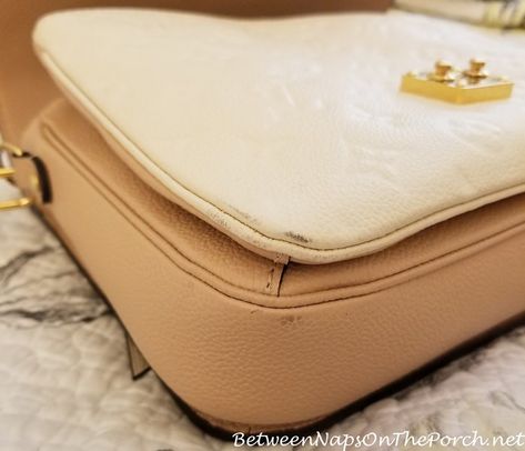 How I Remove Dirt & Scuff Marks from the Corners of My Leather Handbags & Boots Cloth Curtains, Patio Pavers Design, Fairytale Cottage, Drop Cloth Curtains, Louis Vuitton Pochette Metis, Diy Christmas Decorations Easy, Large Shower, Drop Cloth, Bean Boots