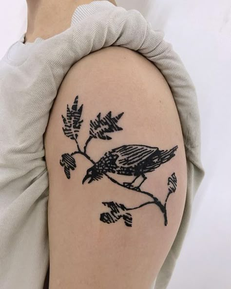 Woodcut Flower Tattoo, Mosquito Costume, Woodblock Tattoo, Food Tattoo, Etching Tattoo, Woodcut Tattoo, Engraving Tattoo, Food Tattoos, Dove Tattoo