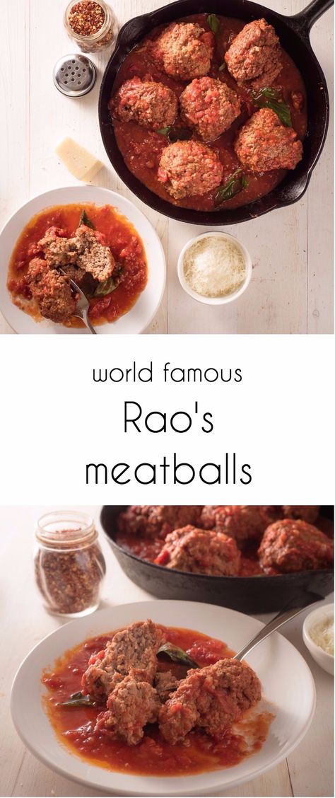 Raos Marinara Recipe, Rao Meatball Recipe, Raos Meatballs, Meatballs In Marinara Sauce, Meat Sauce Recipe, Marinara Recipe, Italian Meatballs Recipe, Italian Gourmet, Meat Sauce Recipes