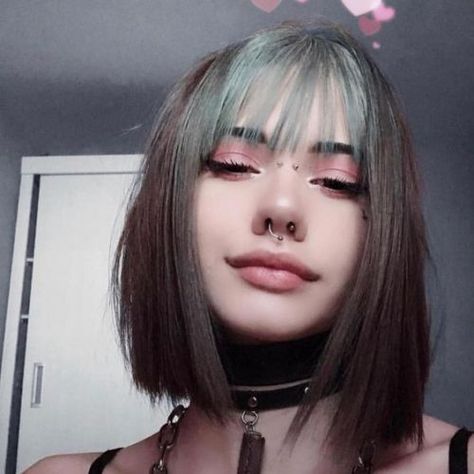 lovescenehair:  more hairstyles on ig @colours_and_hair Look Grunge, Hair Streaks, Alternative Makeup, Goth Women, Grunge Look, Grunge Girl, Dye My Hair, Emo Girls, Hair Inspo Color