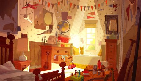 Concept Art Landscape, The Boss Baby, Bedroom Illustration, Color Script, Blog Art, Digital Paintings, Scene Design, Concept Art Drawing, Arte Inspo