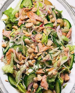 Everything You Want to Eat: Smoked trout dinner salad Smoked Trout Salad Recipe, Trout Salad Recipes, Smoked Trout Recipe Dinners, Trout Dinner, Trout Salad, Smoked Trout Recipe, Smoked Trout Salad, Trout Recipe, Trout Recipes