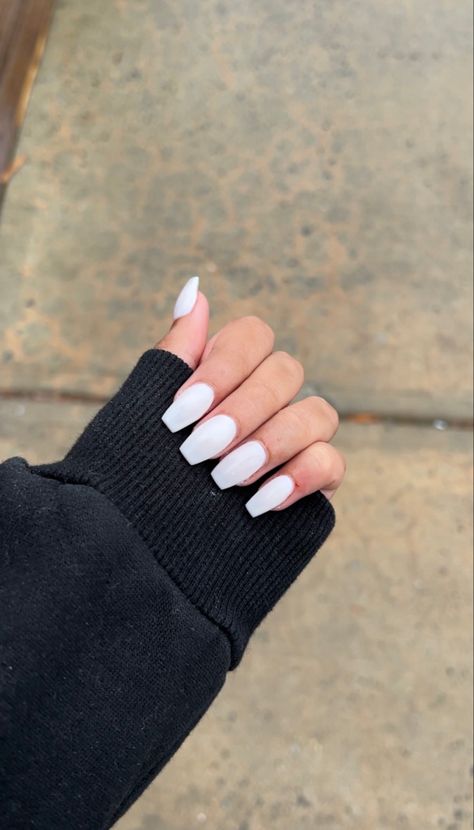 Coffin shaped nail design with the color funny bunny Funny Bunny Coffin, Bunny Nails, Funny Bunny, Opi Nail Lacquer, Funny Bunnies, Acrylic Nails Coffin, Light White, Nail Lacquer, White Nails