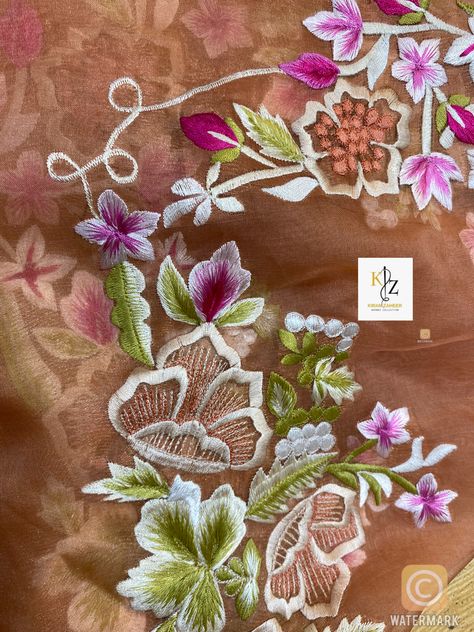 Embroidery Kurti, Bridal Jewelry Vintage, Machine Work, Hand Work Embroidery, Embroidery Motifs, Work Dress, Punjabi Suits, Thread Work, Hand Work