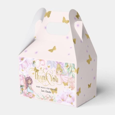 pink enchanted garden fairy, butterfly birthday for $3.10 - Birthday Favor Fairy Birthday Themes, Butterfly Theme Birthday, Fairy Themed Birthday, Fairy Party Favors, Butterfly Birthday Theme, Fairytale Birthday, Enchanted Party, Favor Boxes Birthday, Enchanted Fairy