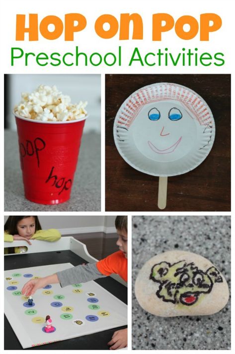 Dr. Seuss Hop on Pop Preschool Activities 2 Dr Seuss Hop On Pop Activities, Hop On Pop Craft Preschool, Hop On Pop Craft, Dr Seuss Preschool, Hop On Pop, Dr Seuss Activities, Seuss Crafts, Dr Seuss Week, Dr. Seuss