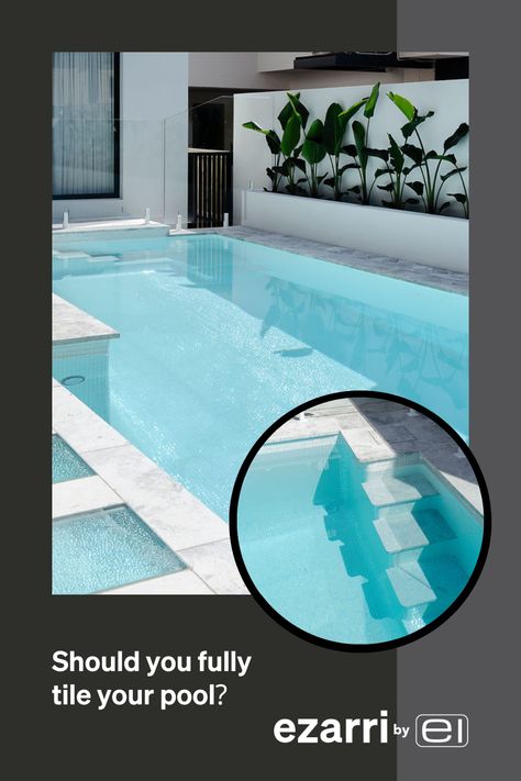 Fully tiled pools are visually stunning, but did you know there are plenty of other benefits?

⏱Save Time & Money
A fully tiled pool is easier to keep clean and requires fewer pool chemicals.

💎It feels amazing!
Ezarri Mosaics are smooth to the touch with perfectly round edges.


🍃The Environment
Ezarri Mosaics are made from 100% recycled glass, using renewable energy. 

Project by Zac at Tectonic Pools
📸Photography by David Pisani

Feature tile: Metallica Nickel Tiled Pool, Overflow Pool, Mosaic Pool Tile, Endless Pool, Pool Photography, Contemporary Tile, Pool Colors, Pool Tiles, Glass Mosaics