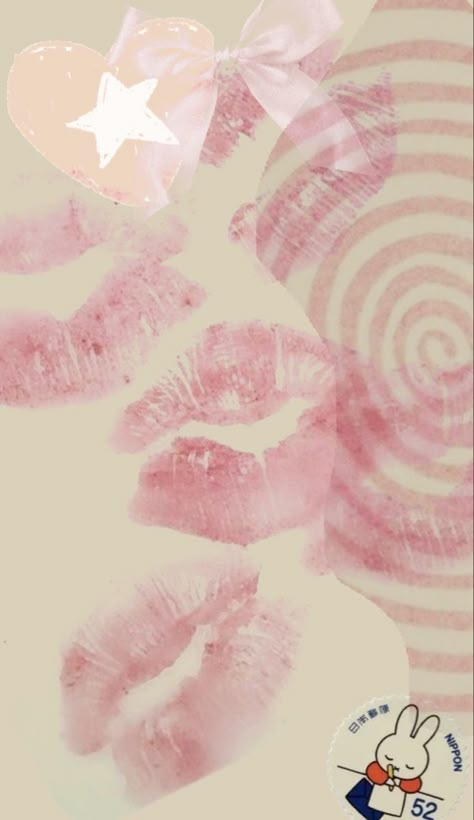 Wallpaper Wa Aesthetic Pastel, Pink Kisses Wallpaper, Iphone Wallpaper Violet, Lip Wallpaper, Jelly Wallpaper, Wallpaper Wa, Wallpaper Doodle, Simple Iphone Wallpaper, Hippie Wallpaper