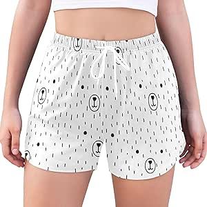 Aslsiy Women's Swim Shorts Bear Face Beach Shorts White Quick Dry Board Shorts Swimsuit Bathing Bottom M Shorts Swimsuit, Swim Shorts Women, Bear Face, Shorts White, Beach Shorts, Board Shorts, Swim Shorts, Quick Dry, Shoes Jewelry