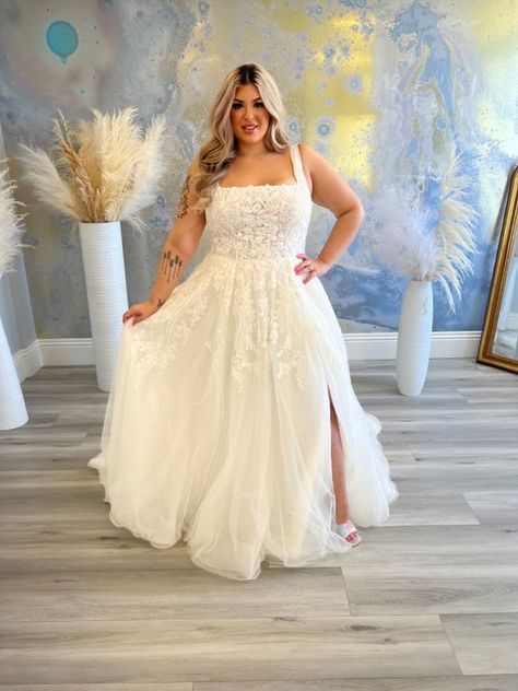 Evan and James- Eve Plus Size Wedding Dresses Spaghetti Strap, Plus Size Petite Wedding Dress, Plus Size Square Neck Wedding Dress, Plus Size Wedding Dresses Square Neck, Wedding Dress For Bigger Brides, Essence Of Australia Wedding Dress Plus, Size 16 Wedding Dress Curvy Bride, Plus Size Corset Wedding Dress, Plus Size Bride Dress