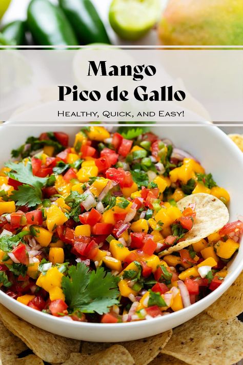 Mango Pico, Hormone Reset, Mexican Salsa Recipes, Mediterranean Foods, Hispanic Recipes, Salsa Guacamole, Mango Salsa Recipes, Healthy Sauces, Veggie Burrito